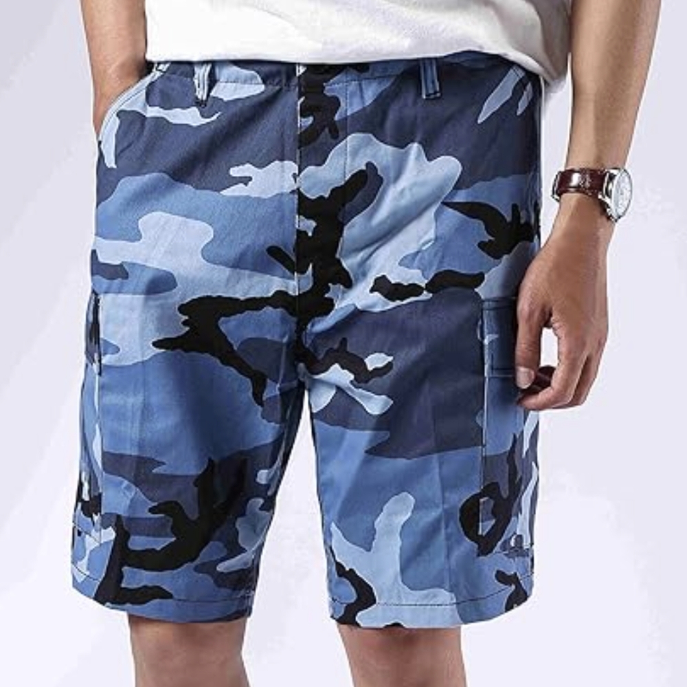 Mens Shorts Work Fishing Camping Casual Camouflage Cargo